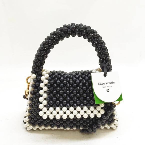 Kate Spade Black and White Beaded Mini Bag - Picture 2 of 10
